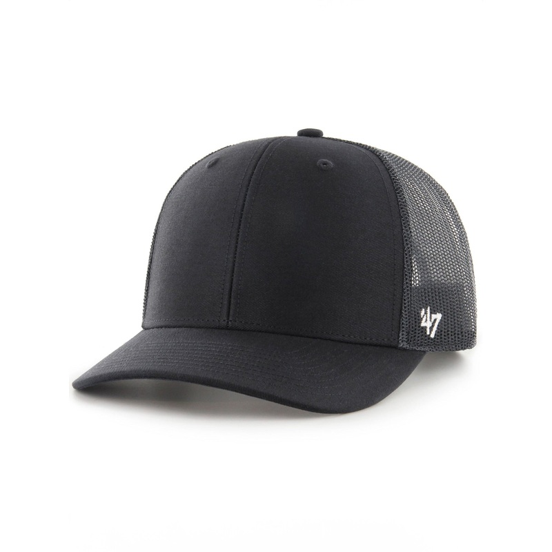 Blank 47 Trucker Black/Black Snapback Hat