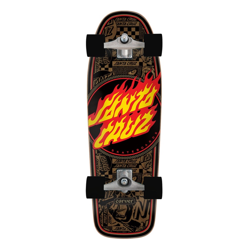 Court Carver Flame Dot Route 9.8 X 30.2 Complete Cruiser