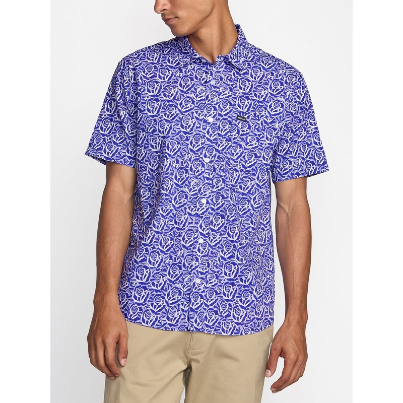 Barba Roses Short Sleeve Buttondown Shirt