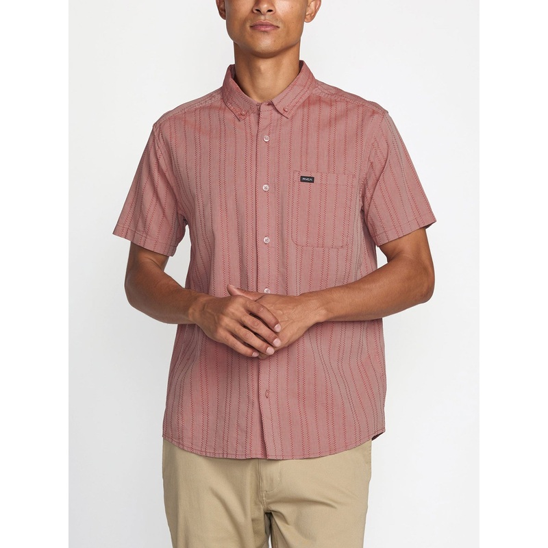 Thatll Do Stripe Short Sleeve Buttondown Shirt