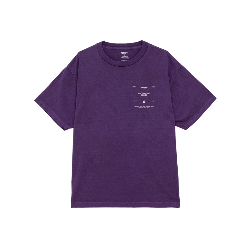 Around The Gobe T-Shirt|SM|MED|LRG|XL|PIGMENT LIGHT KHAKI (LTK)|PIGMENT TRUE VNTG BLACK (PTB)|PIGMENT IMPERIAL PURPLE (IPR)