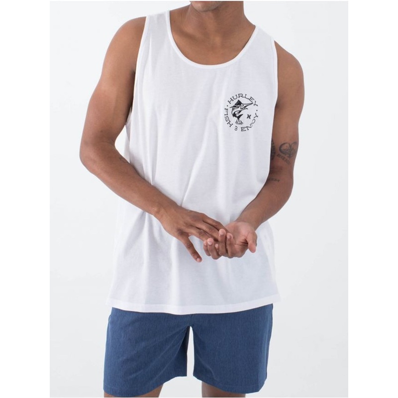 Bait Tank Top|SM|MED|LRG|XL|AQUIFER HEATHER (418)|WHITE (100)