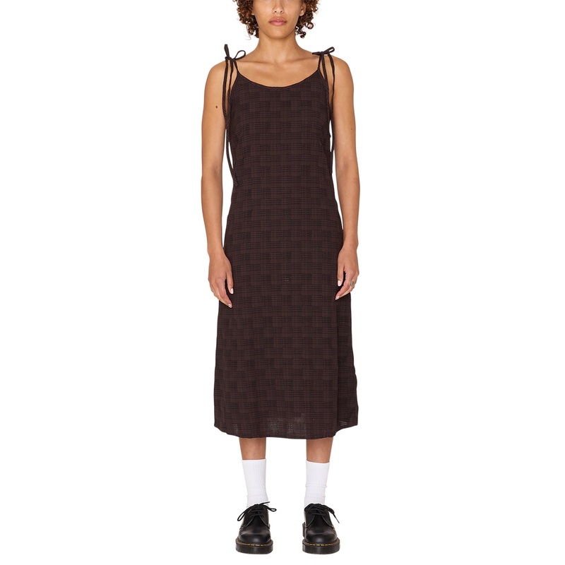 Vivian Plaid Dress|SM|MED|LRG|JAVA BROWN (JVA)