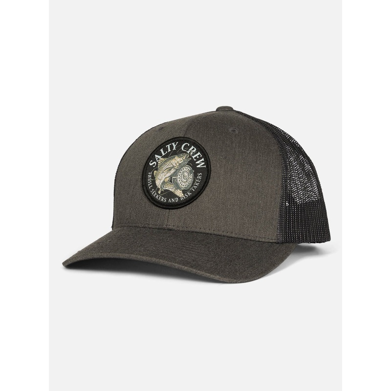 Reel Fly Retro Trucker Hat|O/S|DARK HEATHER GREY
