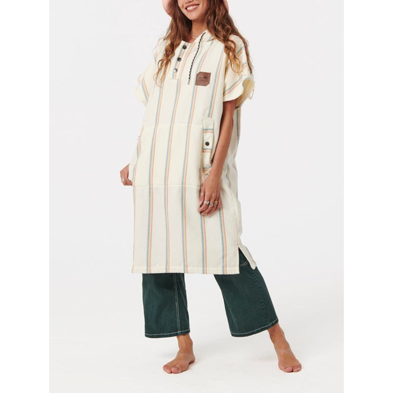 Baja Stripe Fouta Lightweight Turkish Poncho