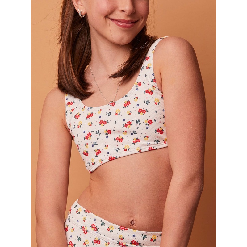 Genevieve Rib Bikini Top (Girls 7-14)
