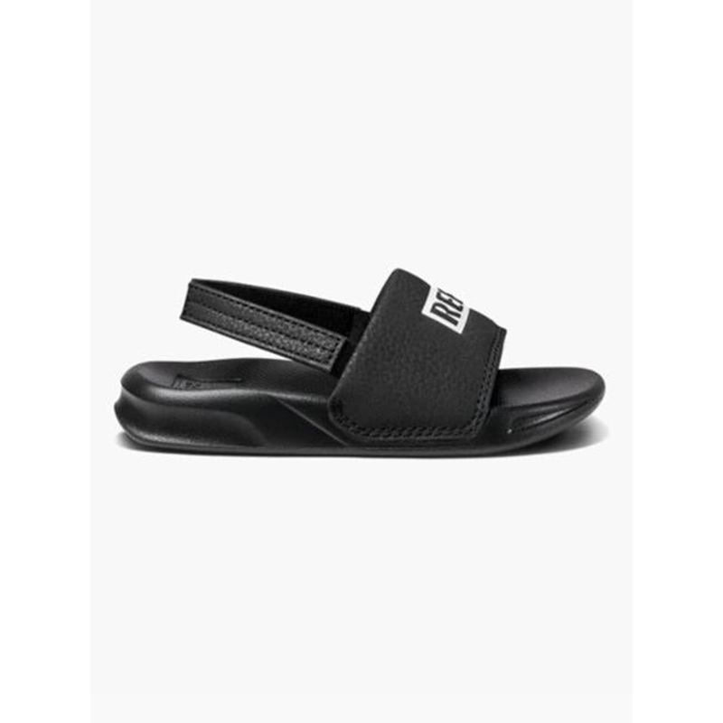 One Slide Black/White Sandals (Little Kids)
