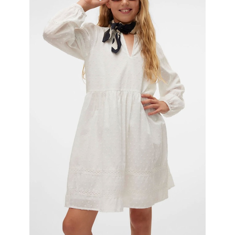 Trine Dress (Girls 7-14)|08|09|10|11|12|13|14|SNOW WHITE