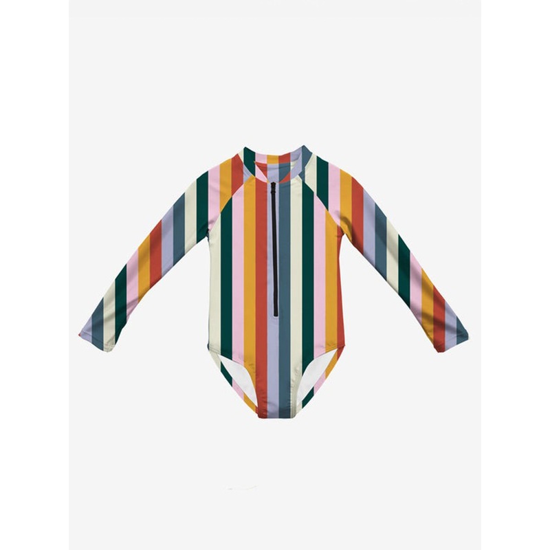 Vertical Delight Long Sleeve One Piece Rashguard (Girls 2-7)