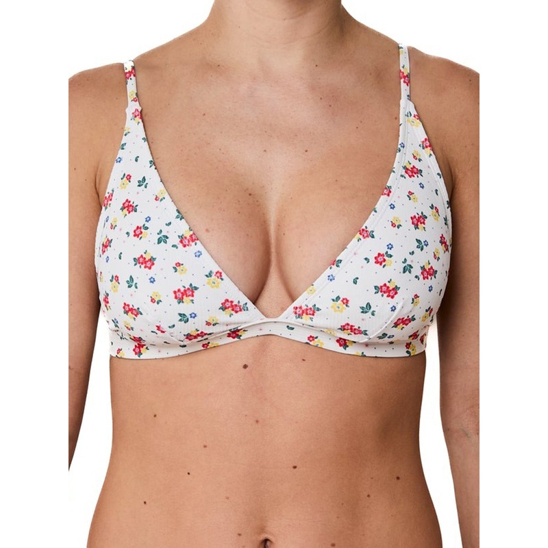Emy Rib Bikini Top|SM|MED|LRG|FLOWERS AND POLKA DOTS