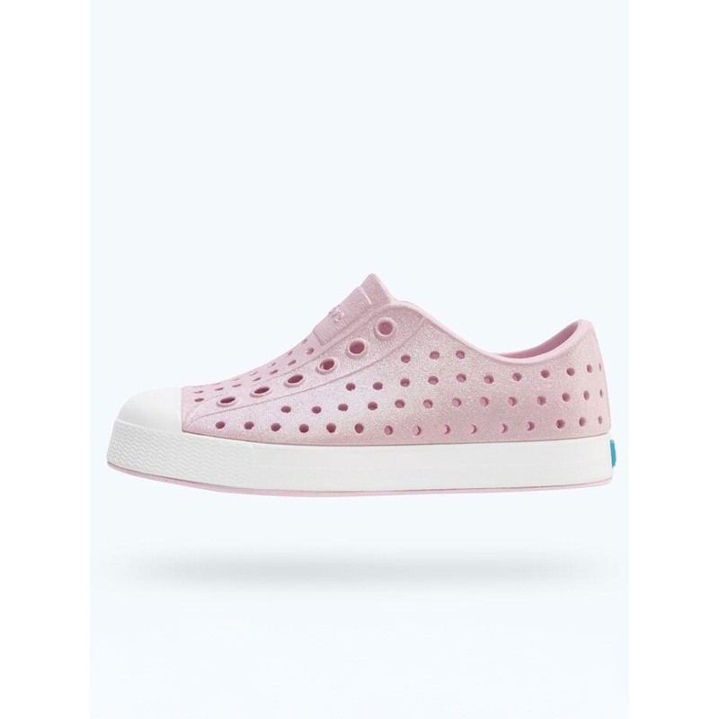 Jefferson Bio-Bling Barely Pink Bling/Shell White Shoes (Kids)