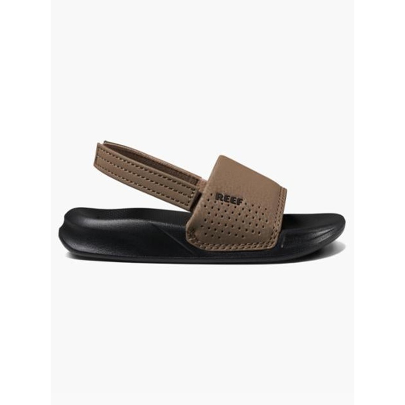 One Slide Black/Tan Sandals (Little Kids)