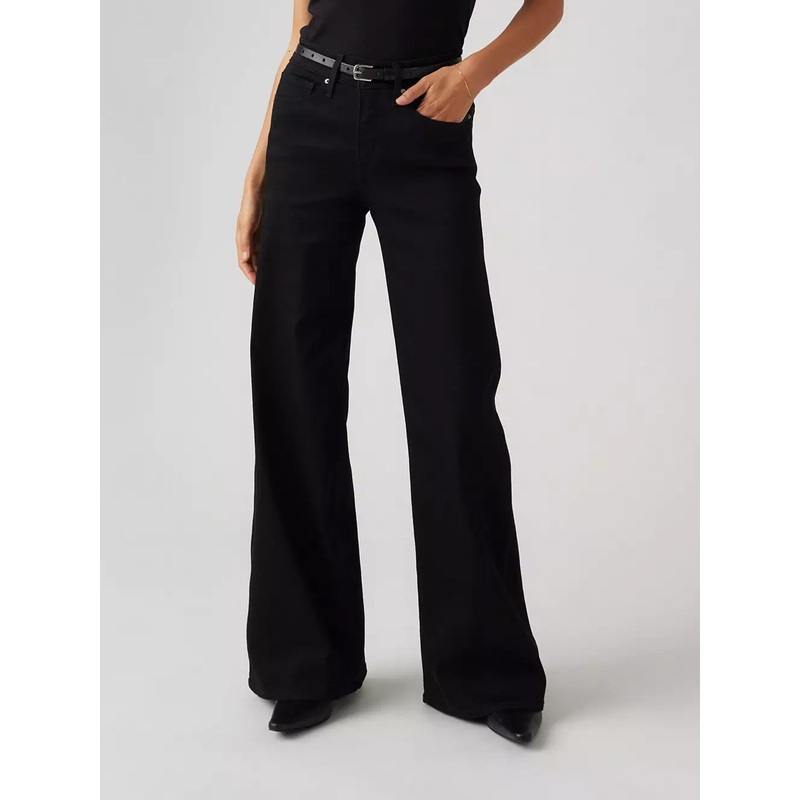 318 Wide Leg Black Jeans|25X30|26X30|27X30|28X30|29X30|SOFT BLACK (0005)