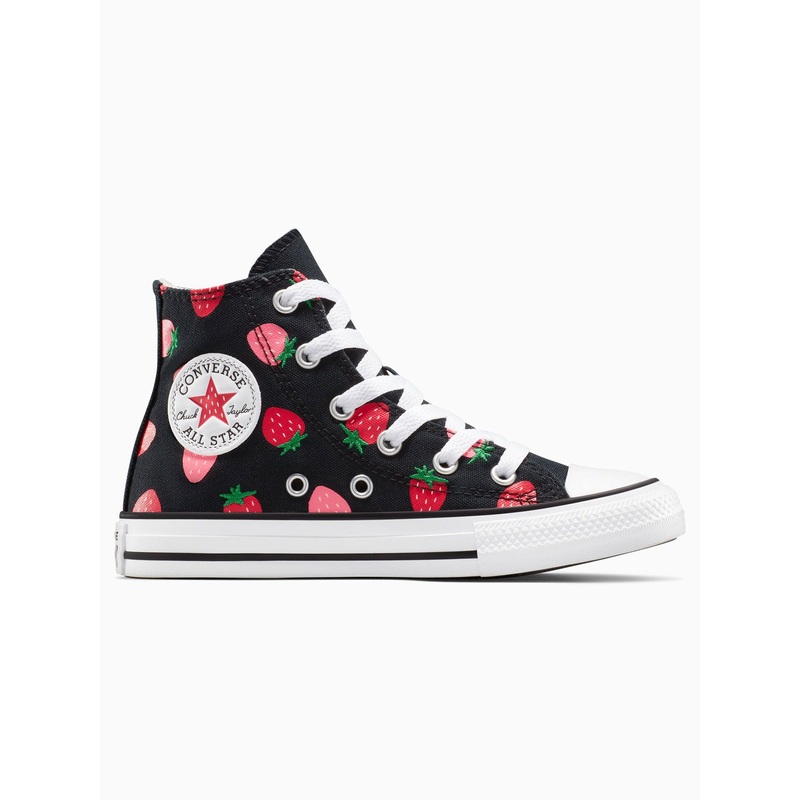CTAS Hi Black/Soft Red/Watermelon Pink Shoes (Kids)