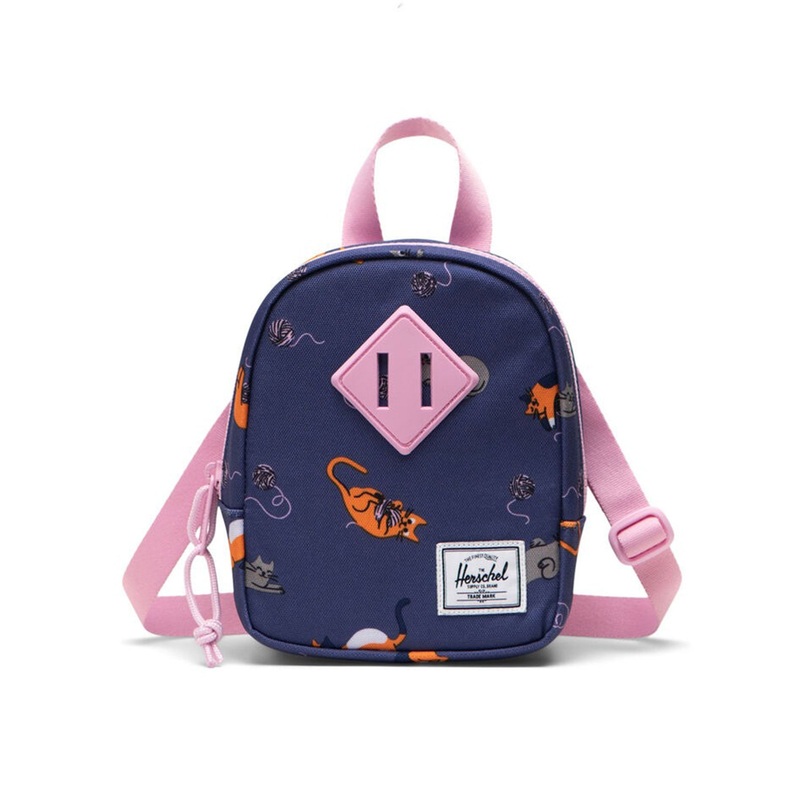 Heritage Crossbody Bag (Kids)|O/S|PLAYING CATS (06827)|STNC CHECK OPERA MAUVE (06890)