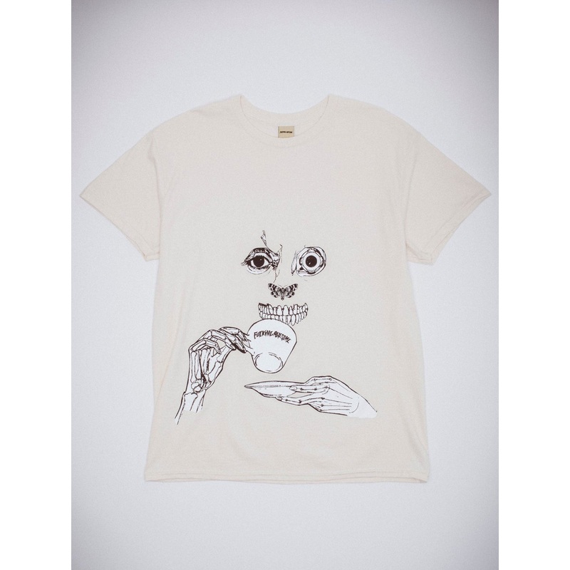 Teethface T-Shirt|MED|LRG|CREAM