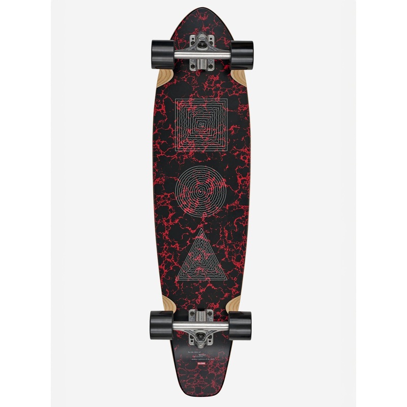 Long The All-Time Red Marble Stack 35” Skateboard Complete