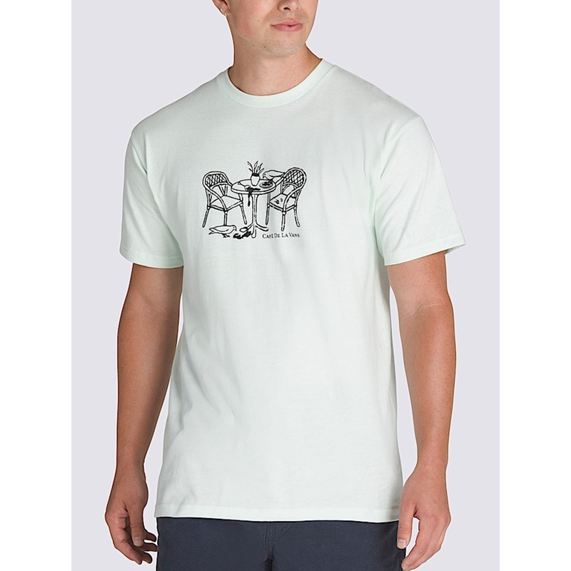 Cafe De La Vans T-Shirt|SM|MED|LRG|XL|HINT OF MINT (RNE)