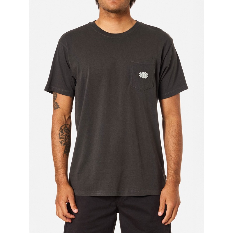 Amoeba Pocket T-Shirt|MED|LRG|XL|BLACK WASH|VINTAGE WHITE