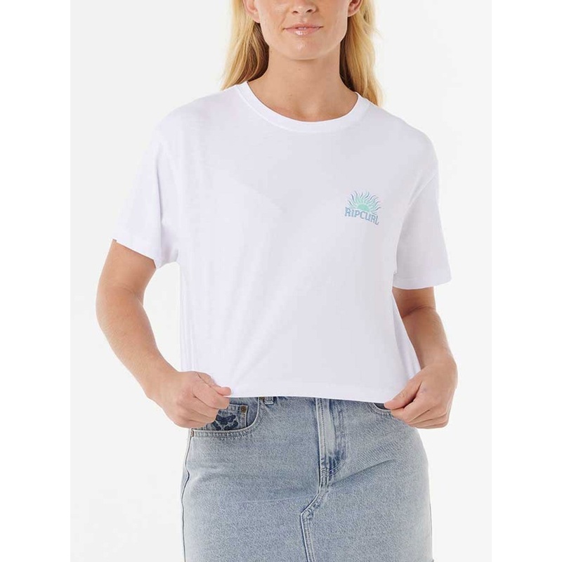 Sunrise Crop T-Shirt|XS|SM|MED|LRG|WHITE (1000)