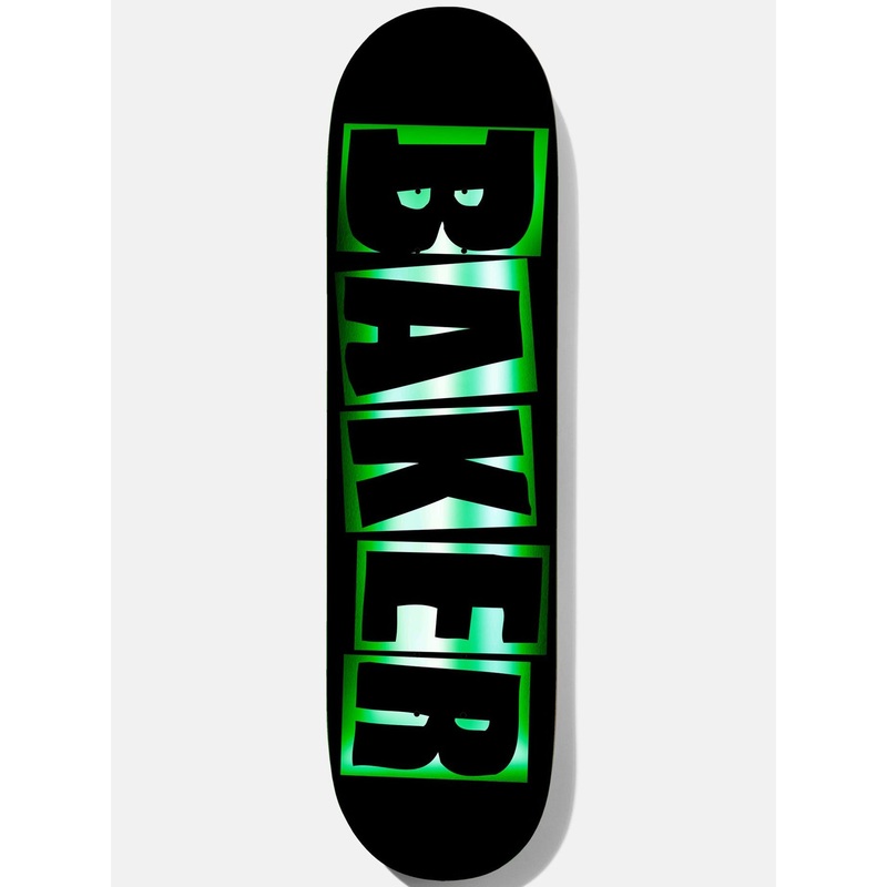 Jacopo Carozzi Brand Name Black/Green Foil 8.25” Skateboard Deck
