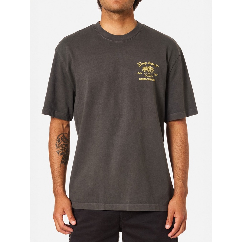 Suds Relaxed T-Shirt|MED|LRG|XL|BLACK WASH PIGMENT DYE