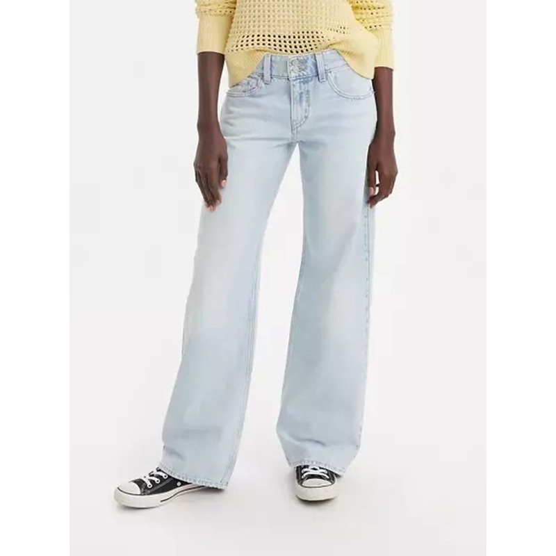 Superlow Loose Abraided Art Jeans