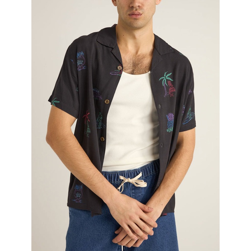 Vibes Short Sleeve Buttondown Shirt