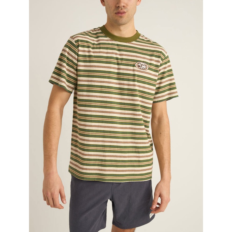 Vintage Stripe T-Shirt|MED|LRG|MILITARY OLIVE
