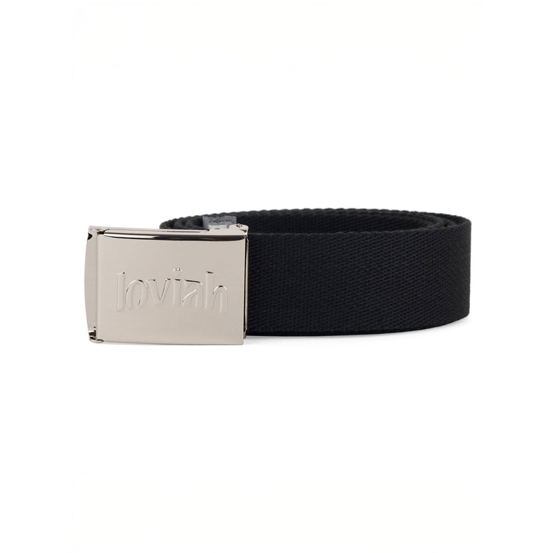 Chrome Webbing Belt|O/S|BLACK|CREAM|STEEL