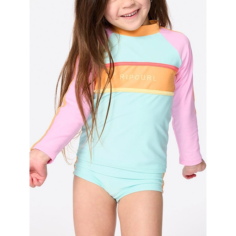 Surf Revival Set Long Sleeve Swimsuit (Girls 2-7)