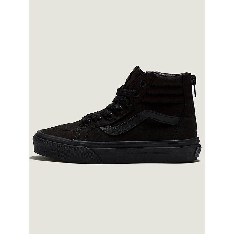 Sk8-Hi Zip Pop Check Black/Black Shoes (Kids)