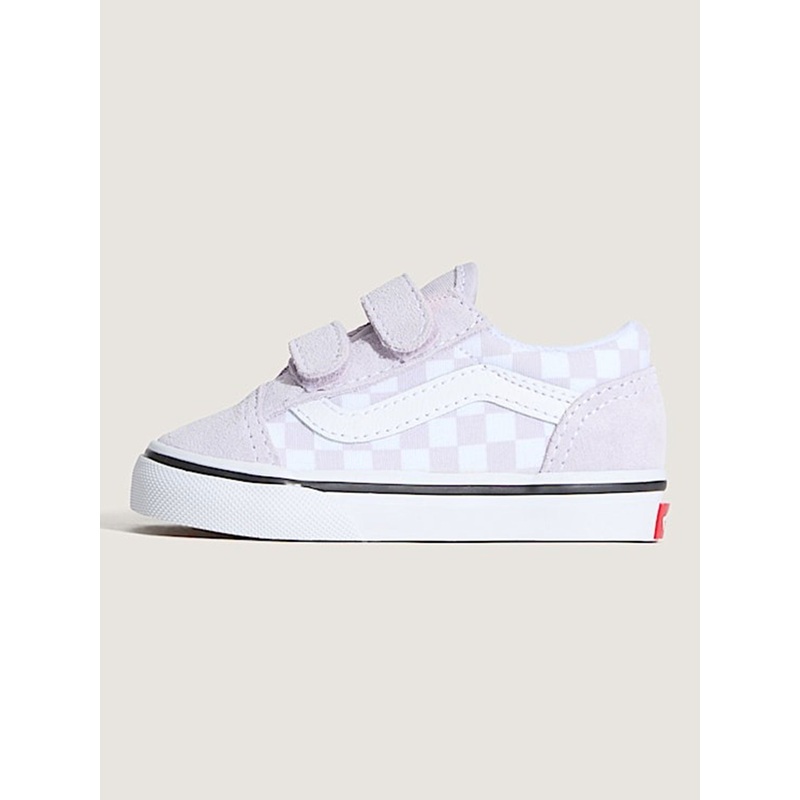 Old Skool V Color Theory Checkerboard Lilac Mist Shoes (Little Kids)