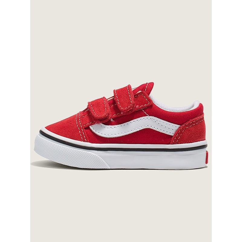 Old Skool V Racing Red/True White Shoes (Little Kids)