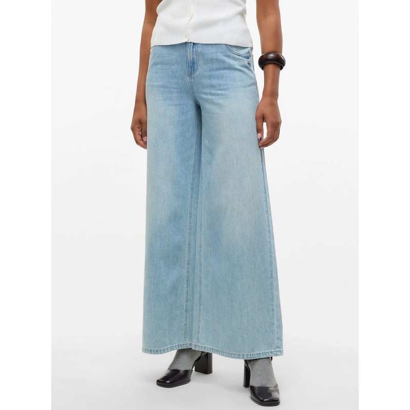 Annet Wide Jeans|25X30|25X32|26X30|26X32|27X30|27X32|28X30|28X32|29X30|29X32|30X32|31X32|32X32|MEDIUM BLUE DENIM