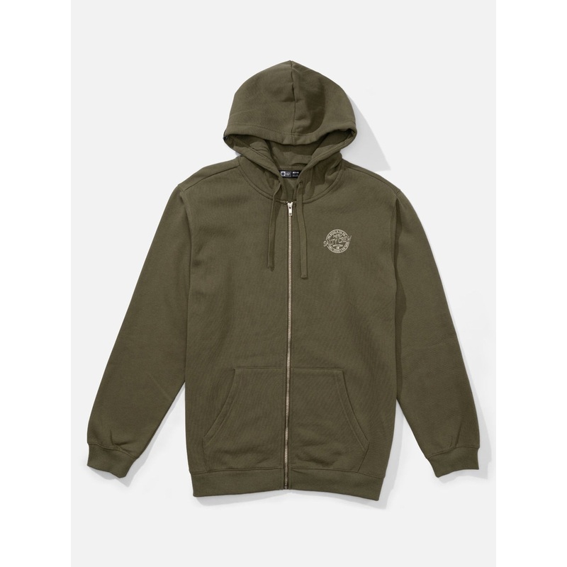 Zip Skewed Hoodie|SM|MED|LRG|XL|DUSTY OLIVE