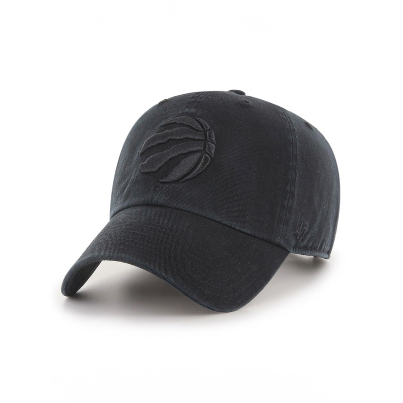 Clean Up Black On Black Toronto Raptors Strapback Hat