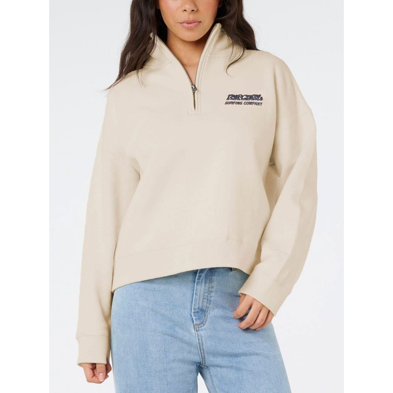 Surf Puff 1/4 Zip Sweater|XS|SM|MED|LRG|NATURAL (0031)