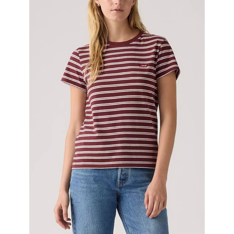 The Perfect Trudy Stripe Chocolate Truffle Cotton T-Shirt