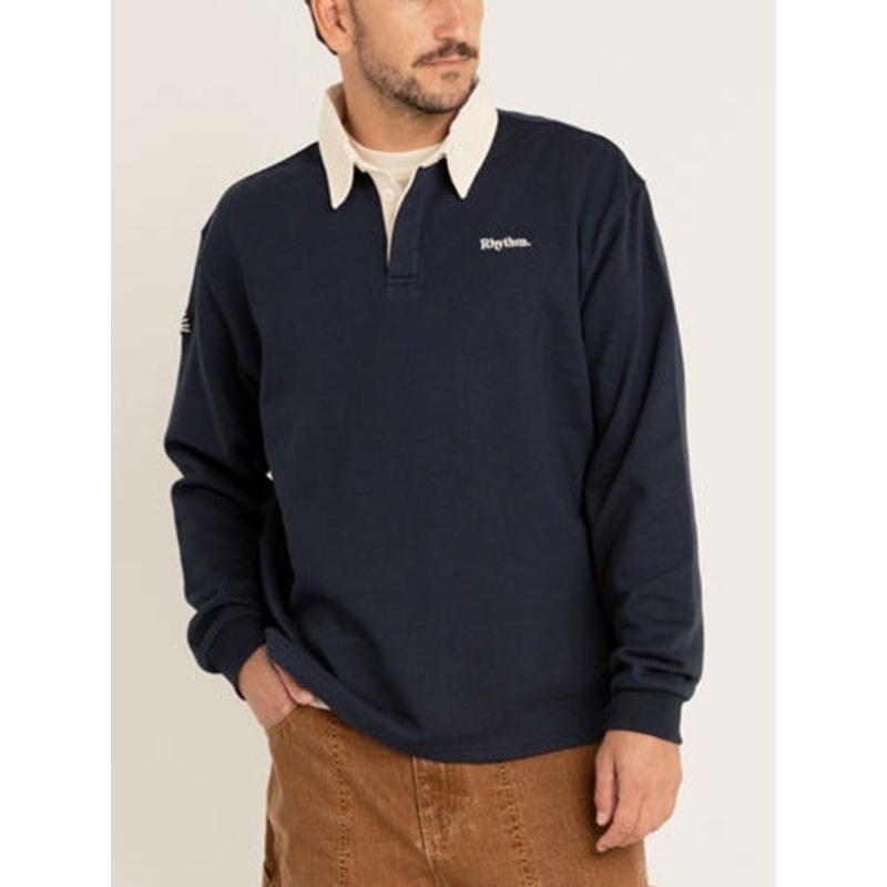 Vintage Rugby Long Sleeve Polo Shirt