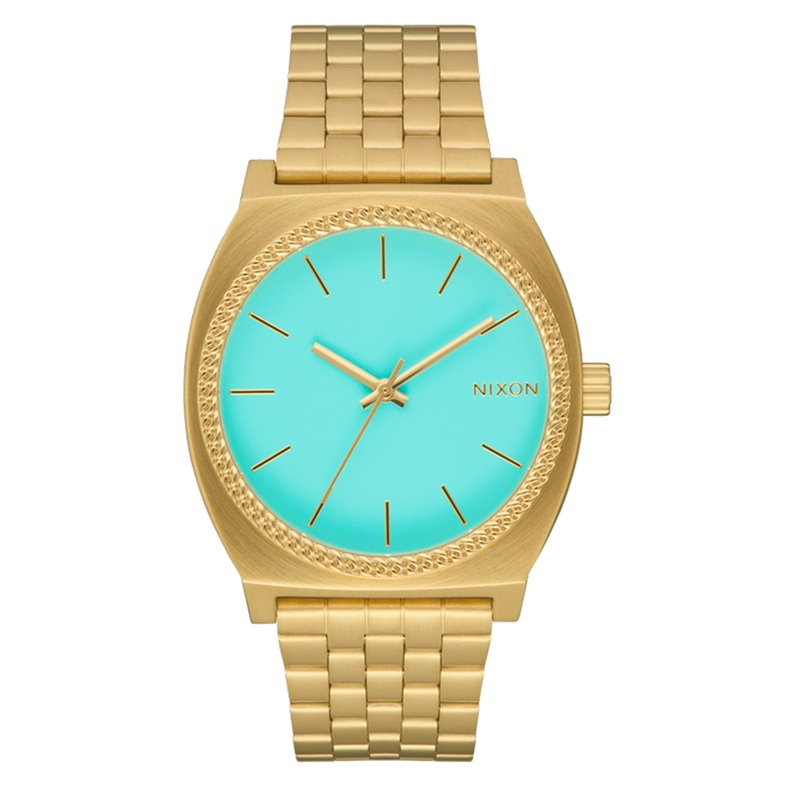 Time Teller Chateau 90 Gold/Turquoise/Gold Watch