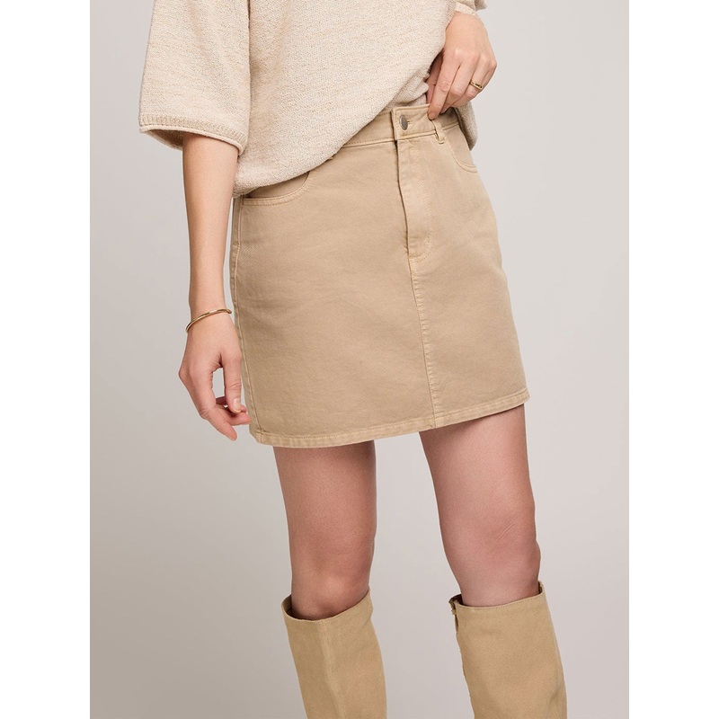Thea Skirt|04|06|TAN|WASHED BLACK