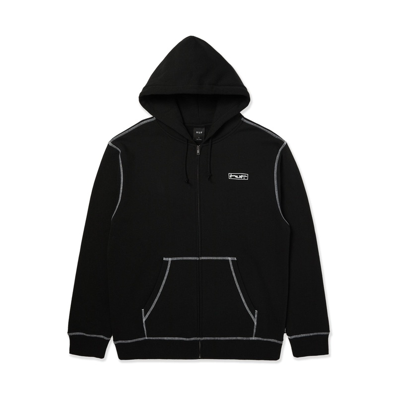 Stretch Zip Hoodie|MED|LRG|BLACK|ASH