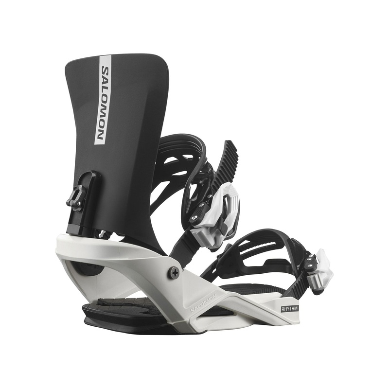 Rhythm Black/White Snowboard Bindings (Youth)