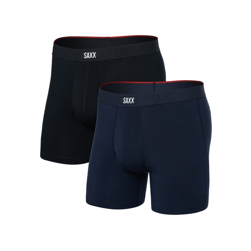 Vibe Xtra 2 Pack Black/Navy Boxer
