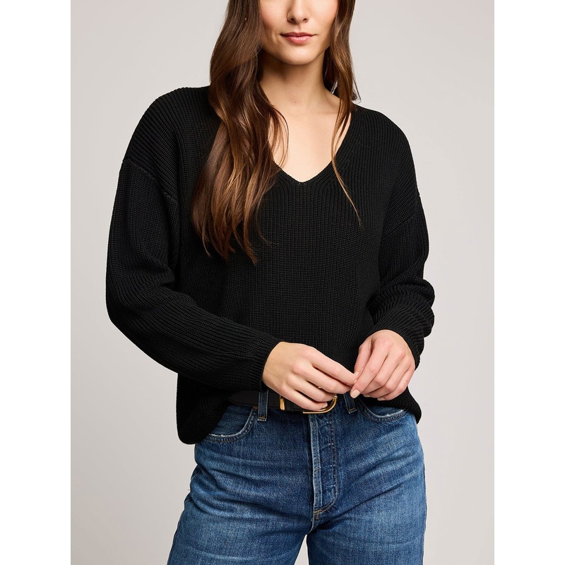 Tucker Sweater|XS|SM|MED|LRG|RED STRIPE|BLACK