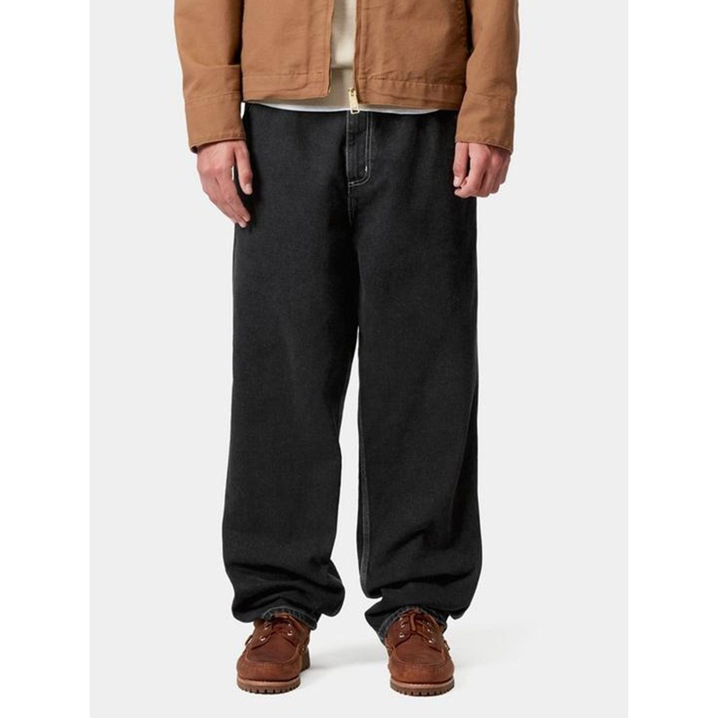 Simple Black Stone Washed Jeans