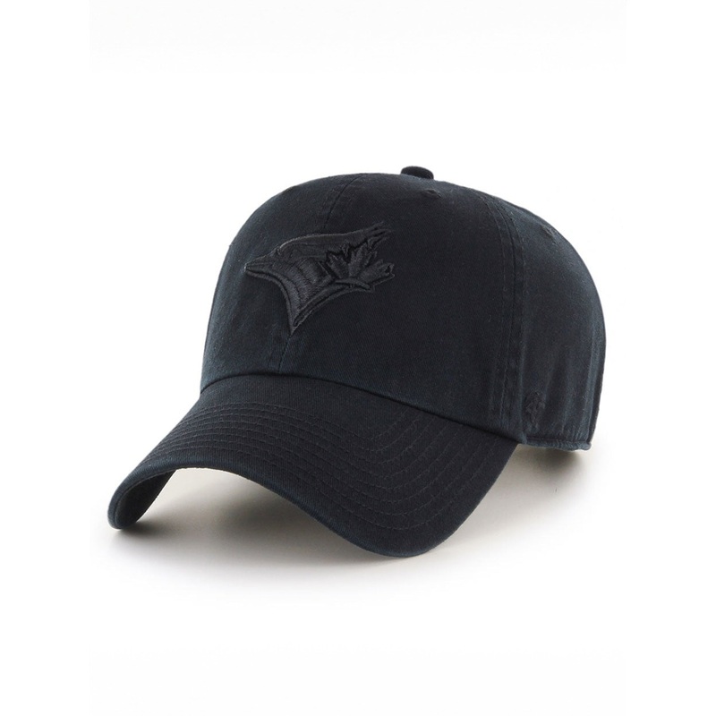 Clean Up Black On Black Toronto Blue Jays Strapback Hat