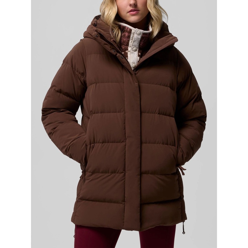 Amaze Puff Mid Hooded Jacket|SM|MED|TOBACCO (256)|BLACK (010)