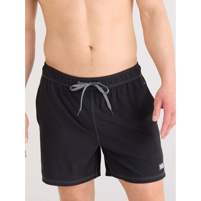 Oh Buoy Volley 2-In-1 5” Black Boardshorts
